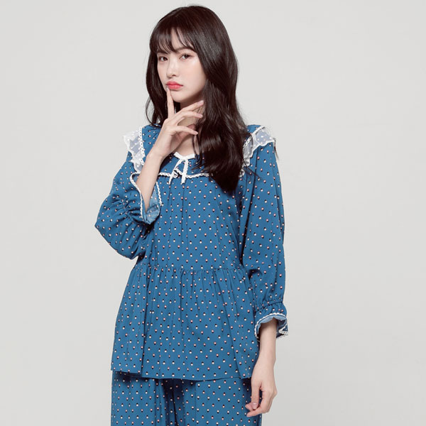 알콩단잠 여성잠옷 라이트닝 레이온 7부소매 상하세트